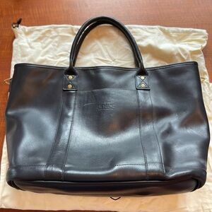 J.W. Hulme Continental Leather Tote in Heritage Black